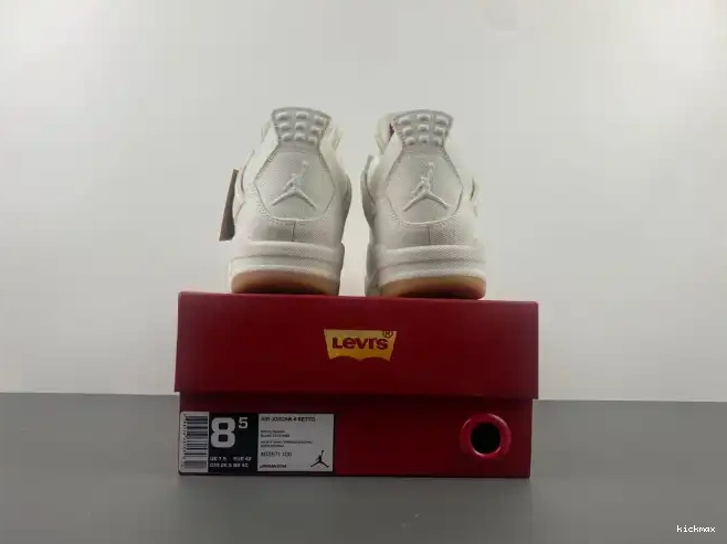 Rep MAX AO2571-100 Levi's 4 Air Jordan x 'White' 0506
